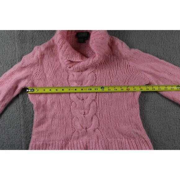 Lauren Ralph Lauren Womens Sweater Large Pink Lambswool Mohair Blend Hand Knit - Picture 4 of 5